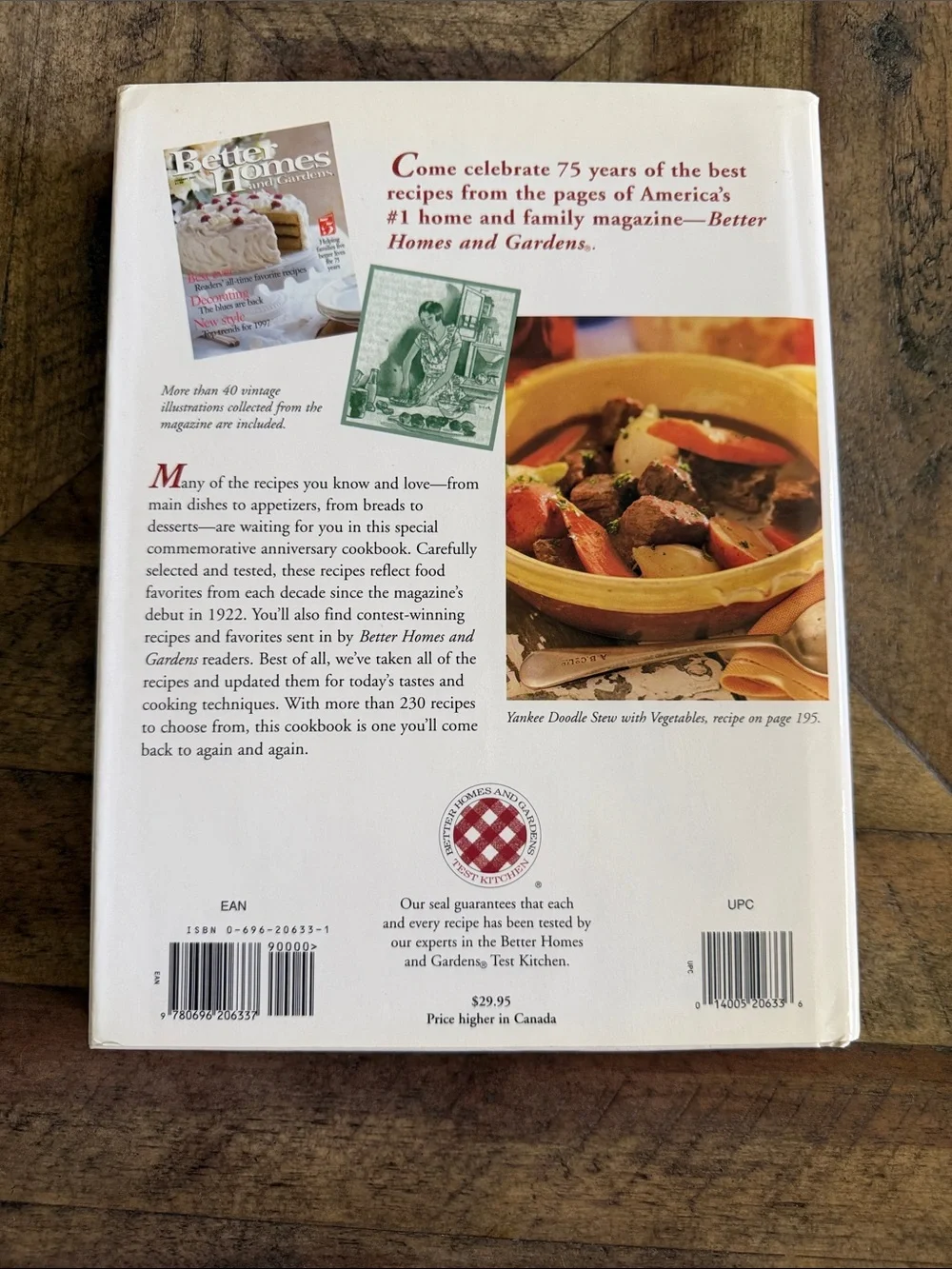 Better Homes and Gardens Favorites Cookbook - Red, Blue, Cream Cover